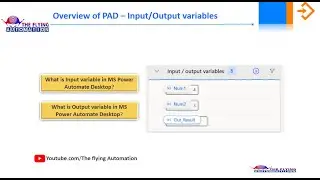 Introduction of Input/Output Variables in MS Power Automate Desktop|| MS PAD Tutorial - 35