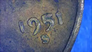 1951 S Repunched date LINCOLN CENT