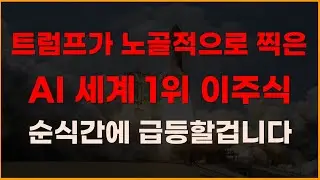 트럼프가 노골적으로 찍은 AI 세계 1위 