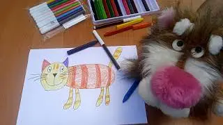 Как нарисовать кота (4-7 лет) | Рисуем с Лохматиком