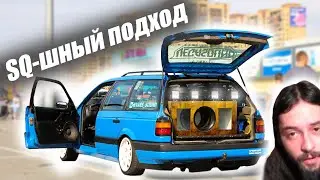 4х12 в багажнике и 2х12 в дверях / Passat B3 - Blue wagon