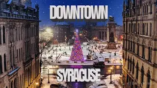 Syracuse's Christmas Tree from Above