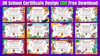Certificate CDR File Free Download | School Certificate CDR Free Download 