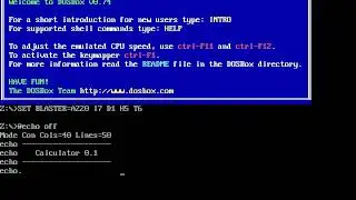 Calculator | DosBox