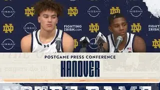 Hanover | Player Postgame Press Conference (11.1.23) | Notre Dame Men's Basketball