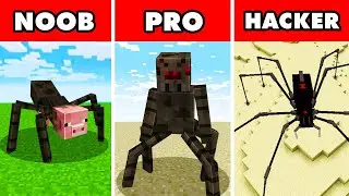 Noob vs. Pro vs. Hacker : MUTANT SPIDER APOCALYPSE CHALLENGE! In Minecraft Animation