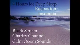 Ocean Sounds for Deep Sleep, Study, Chill (4 Hours) (Black Screen)