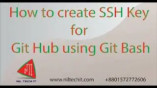 How to create ssh key for git hub.