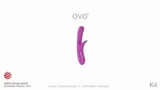 Ovo K4, фиолетовый - Вибратор с клиторальным стимулятором
