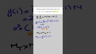 How to Find Equation of Normal Line at a Point | VCE Maths Methods