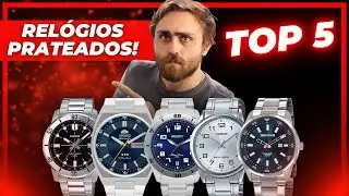 TOP 5 RELÓGIOS PRATEADOS COM PULSEIRA DE AÇO! [SELEÇÃO DO FABIO]