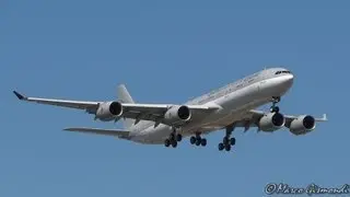 Qatar Amir Fly A340-500 [A7-HHH] landing @ Rome Ciampino Airport
