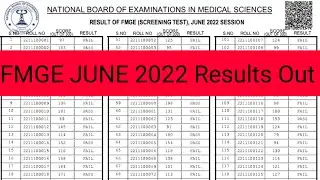FMGE JUNE 2022 Results Out||MCI#FMGEJUNE2022#FMGe#NEXT.