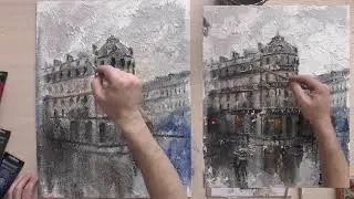 Обзор на картину Дождливая улица
