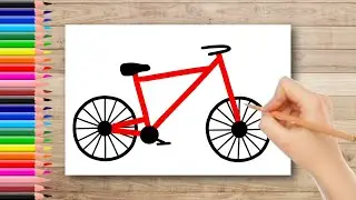 How To Draw A Bicycle Very Easy For Kids  | Bicycle Drawing Easy