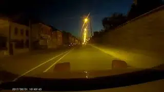 Apeman dashcam lowlight test on a Volvo 480