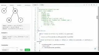 Construct Binary Tree from Inorder and postorder Traversal || Java || optimised solution || leetcode