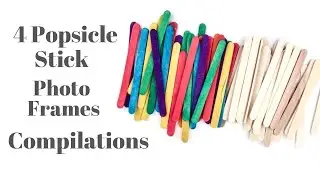 4 Popsicle Sticks Picture Frames Collections || DIY Popsicle sticks photo frames