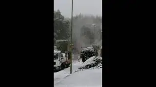 ГЕРМАНИЯ зима укладка асфальта.