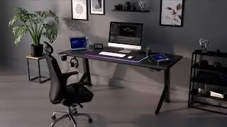 Ultimate Setup® Schreibtischplatte Outline - Tischplatte 180x80 & 160x80 für Gaming Zimmer & Office