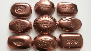 АСМР резка сухого крашенного мыла/ASMR copper colored soap cutting,satisfying video,dry soap cutting