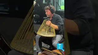 🎙️ Composer Mark Orton plays the waterphone in studio on Think Out Loud 