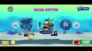 SpongeBob Patty Pursuit BiKiNi Bottom, Jellyfish Fields, Glove World, Rock Bottom Part 1 GAMEPLAY