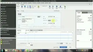 The Vendor Center   Enter Bills without Stock  in Quick Books