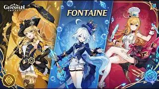 Genshin Impact All Fontaine Characters English Voice Actors