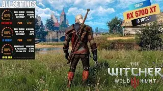 the witcher 3 wild hunt | rx 5700 xt + i3-10100f | all settings 1080p