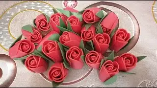Тюльпаны из остатков изолона