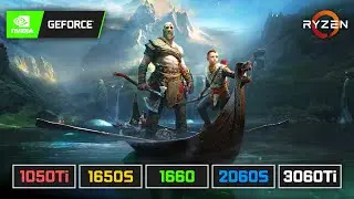 God of War | GTX 1050 Ti | GTX 1650 SUPER | GTX 1660 | RTX 2060 SUPER | RTX 3060 Ti | Ryzen 5 3600