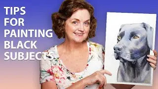 Watercolor Pet Portrait: Tips for mixing and using black paint