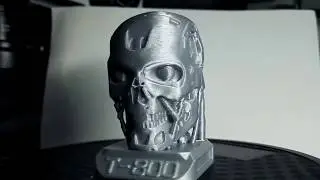 Printing T-800 on Anet A8 in silver PLA