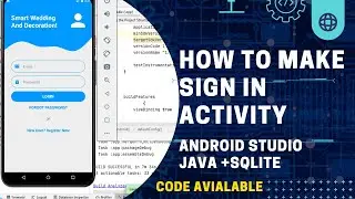 How to make sign in/Login page in android studio using SQlite