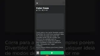 O jogo das cores no Roblox!! Muita diversão!  Roblox colorido!