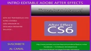 INTRO EDITABLE ADOBE AFFTER EFECTS CS6