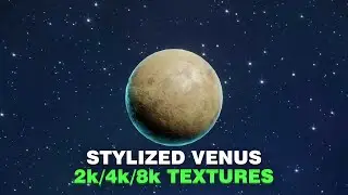 Stylized Planet Venus 3D Model 2k 4k 8k Textures