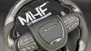 Forged Carbon TrackHawk Steering Wheel with Heat 🔥 • LED RPM 🚥