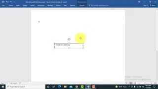 Insert Text Box in MS word & Unvisualize border line.