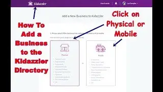 How to Add a Business to the Kidazzler Directory