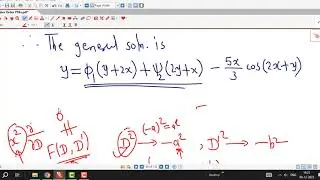 Lec11/Higher Order PDEs/Short Cut Methods for Particular Integral of Nonhomogeneous Linear PDEs