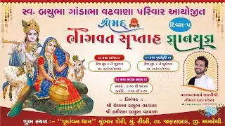 🔴Live  Vadhavana Parivar Shrimad Bhagwat Katha Timbi Day 05 Session 2