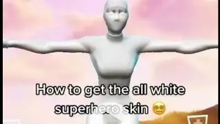 Fortnite Full white superhero skin Glitch
