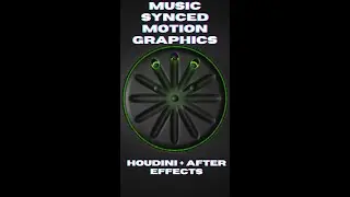 Music Animated Houdini Motion Graphics + After Effects