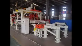 Green sand flaskless mold handling line for foundry, Horizontal parting flaskless molding line