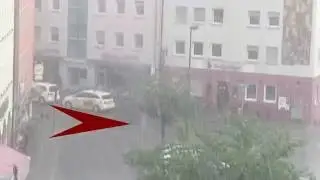 2016-07-26 Unwetter Starkregen Gully Fontaine - Nürnberg