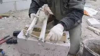 Super devices for laying bricks, gas-foam-cinder blocks,