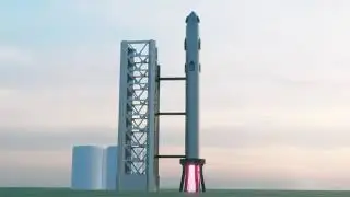 Rocket lunch animation cinematic video