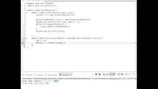 Remove Elements in an Array List (Java)